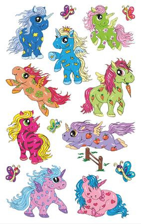 AVERY ZWECKFORM Matrica, fólia,  1 ív, 76x120 mm, AVERY ZWECKFORM, "Z-Design No.56063",  unikornis