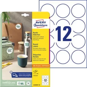   AVERY ZWECKFORM Etikett, 60 mm, kör, eltávolítható, AVERY ZWECKFORM, 120 etikett/csomag