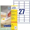 AVERY ZWECKFORM Etikett, univerzális, eltávolítható, 63,5x29,6 mm, AVERY ZWECKFORM, 2700 etikett/csomag