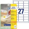 AVERY ZWECKFORM Etikett, univerzális, eltávolítható, 63,5x29,6 mm, AVERY ZWECKFORM, 810 etikett/csomag
