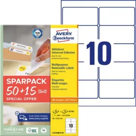   AVERY ZWECKFORM Etikett, univerzális, eltávolítható, 96x50,8 mm, AVERY ZWECKFORM, "Sparpack", 650 etikett/csomag