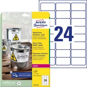   AVERY ZWECKFORM Etikett, 63,5x33,9 mm, poliészter, időjárásálló, AVERY ZWECKFORM, fehér, 480 etikett/csomag
