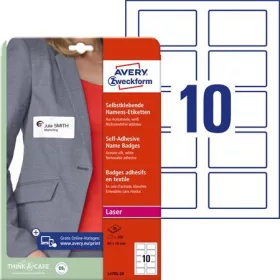   AVERY ZWECKFORM Etikett, eltávolítható, kerekített sarkú, 80x50 mm, textilhez, AVERY ZWECKFORM, 200 etikett/csomag