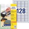 AVERY ZWECKFORM Etikett, univerzális 43,2x8,5 mm, eltávolítható, kerekített sarkú, AVERY ZWECKFORM, 3200 etikett/csomag