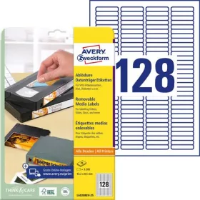   AVERY ZWECKFORM Etikett, univerzális 43,2x8,5 mm, eltávolítható, kerekített sarkú, AVERY ZWECKFORM, 3200 etikett/csomag