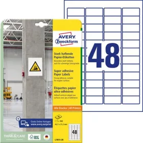   AVERY ZWECKFORM Etikett, univerzális, 45,7x21,2 mm, extra erős, AVERY ZWECKFORM, 960 etikett/csomag