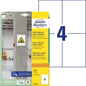   AVERY ZWECKFORM Etikett, univerzális, 105x148 mm, extra erős, AVERY ZWECKFORM, 80 etikett/csomag