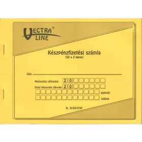   Készpénzfizetési számlatömb  VECTRA-LINE 50x2 fekvő 1 áfás 
