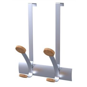   ALBA Ruhafogas, ajtóra helyezhető, fém, 2db akasztóval, ALBA, ezüst