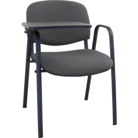   . Tárgyalószék, fekete fémváz, kihajtható írótáblával, "Taurus",  fekete-szürke