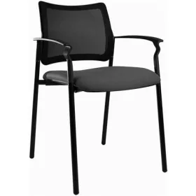   . Tárgyalószék, műanyag borítás, fekete festett acélváz, műanyag karfa, "2170 TN Rocky", fekete