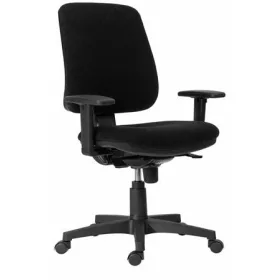   . Irodai forgószék, szövetborítás, karfás, fekete lábkereszt, "Athea", fekete