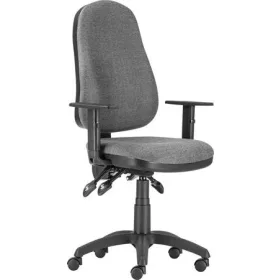   . Irodai forgószék, szövetborítás, fekete lábkereszt, karfával "Xenia LX ", szürke