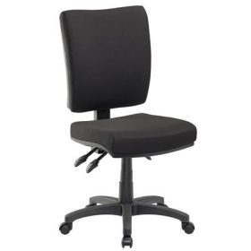   MAYAH Munkaszék, háttámlás, habszivacs ülőfelület, fekete lábkereszt, MAYAH "Flash II Deluxe", fekete