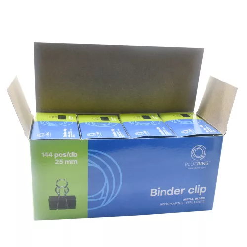 Binderkapocs 25mm, 12 db/doboz, Bluering®