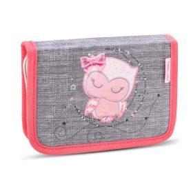   BELMIL Tolltartó, klapnis, cipzáras, BELMIL "Little Owl", szürke-barack, bagoly