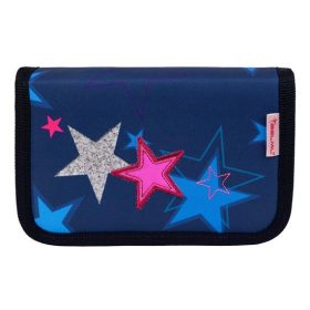   BELMIL Tolltartó, klapnis, cipzáras, BELMIL "Sparkling Star", kék, csillagok