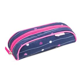   BELMIL Tolltartó, henger alakú, cippzáras, BELMIL "Simple Hearts", rózsaszín szív