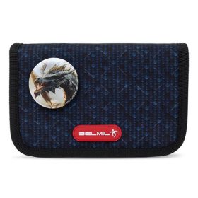   BELMIL Tolltartó, klapnis, cipzáras, BELMIL "World of Dragons", fekete, sárkányok világa