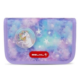   BELMIL Tolltartó, klapnis, cipzáras, BELMIL "Diamond Unicorn", lila, unikornis