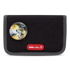   BELMIL Tolltartó, klapnis, cipzáras, BELMIL "Wolves Sand", fekete, farkas