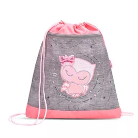   BELMIL Tornazsák, BELMIL "Little Owl", szürke-rózsaszín, bagoly