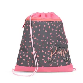   BELMIL Tornazsák, BELMIL "Bloomy Blossom", szürke-rózsaszín, pillangó