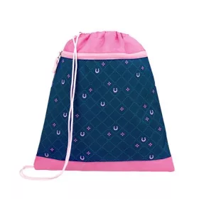   BELMIL Tornazsák, BELMIL "Meet your Horses", kék-rózsaszín, lovak