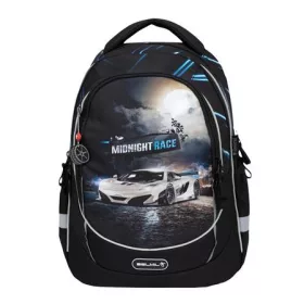   BELMIL Iskolatáska, cipzáras, BELMIL "Leisure Plus Midnight Turbo", versenyautó