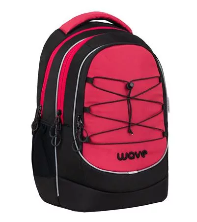 BELMIL Hátizsák, cipzáras, BELMIL "Boost Meteor", fekete-piros