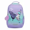 BELMIL Iskolatáska, cipzáras, laptoptartóval, BELMIL "Companion Serenity", lila, pillangó
