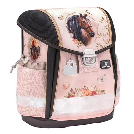 BELMIL Iskolatáska, fémcsat, BELMIL "Classy Horse Chestnut", lovacska