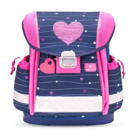   BELMIL Iskolatáska, fémcsat, BELMIL "Classy Simple Hearts", rózsaszín szív
