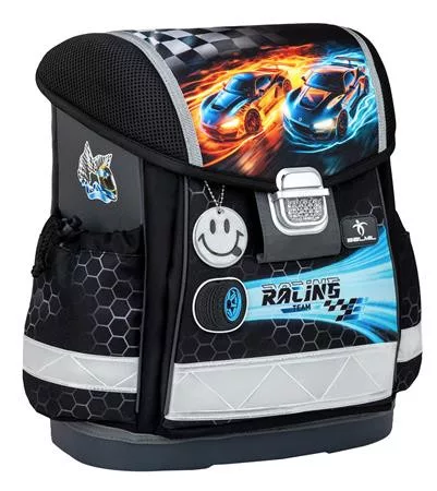 BELMIL Iskolatáska, fémcsat, BELMIL "Classy Race it", versenyautó