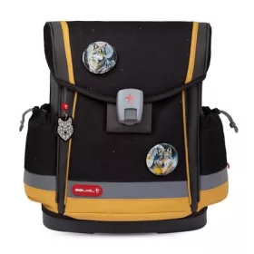   BELMIL Iskolatáska, mágneszárral, BELMIL "Classy Plus Wolves Sand", farkas