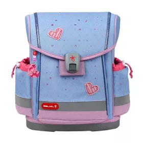   BELMIL Iskolatáska, mágneszárral, BELMIL "Classy Plus Lavander", lila szivecske