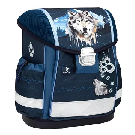 BELMIL Iskolatáska, fémcsat, BELMIL "Classy Northern Alpha", farkas