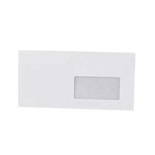 Boríték LA4 enyvezett bélésnyomott jobb ablakos 45x90mm 110 × 220mm J28A20 Bluering® fehér