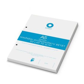   BOXER Gyűrűs könyv betét, A5, vonalas, 50 lap, BOXER, fehér