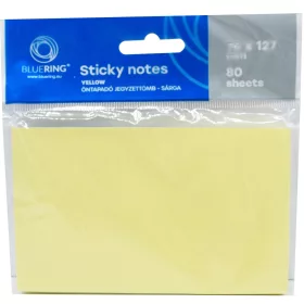   Jegyzettömb öntapadó, 76x127mm, 80lap, Bluering® , sárga