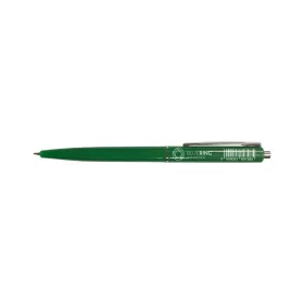   Golyóstoll 0,8mm, nyomógombos műanyag zöld test, Bluering® Z3, írásszín zöld