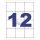Etikett címke, 70x67,7mm, 100 lap, 12 címke/lap Bluering®