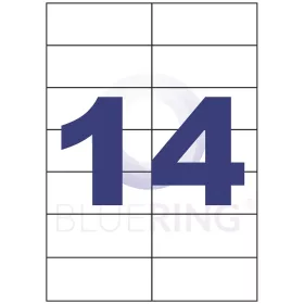   Etikett címke, 105x42,4mm, 100 lap, 14 címke/lap Bluering®