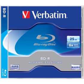   VERBATIM BD-R BluRay lemez, 25GB, 6x, 1 db, normál tok, VERBATIM