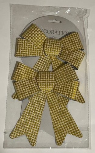 Arany glitteres masni 16 cm 2 db/csomag UTOLSÓ CSOMAG