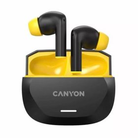   CANYON Fülhallgató, TWS vezeték nélküli, Bluetooth 5.4, CANYON "Hexagon 7", fekete-sárga