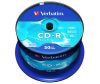 VERBATIM CD-R lemez, 700MB, 52x, 50 db, hengeren, VERBATIM "DataLife"