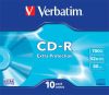 VERBATIM CD-R lemez, 700MB, 52x, 10 db, vékony tok, VERBATIM "DataLife"