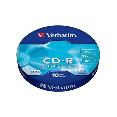 VERBATIM CD-R lemez, 700MB, 52x, 10 db, zsugor csomagolás, VERBATIM "DataLife"