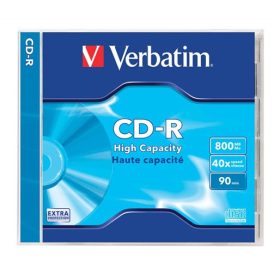   VERBATIM CD-R lemez, 800MB, 90min, 40x, 1 db, normál tok, VERBATIM